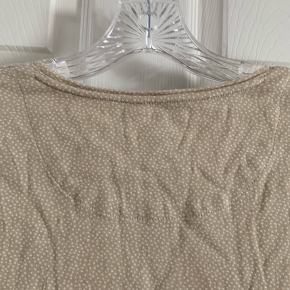 Charter Club Tan Pima Cotton Dot Print Top MP - Picture 7 of 7